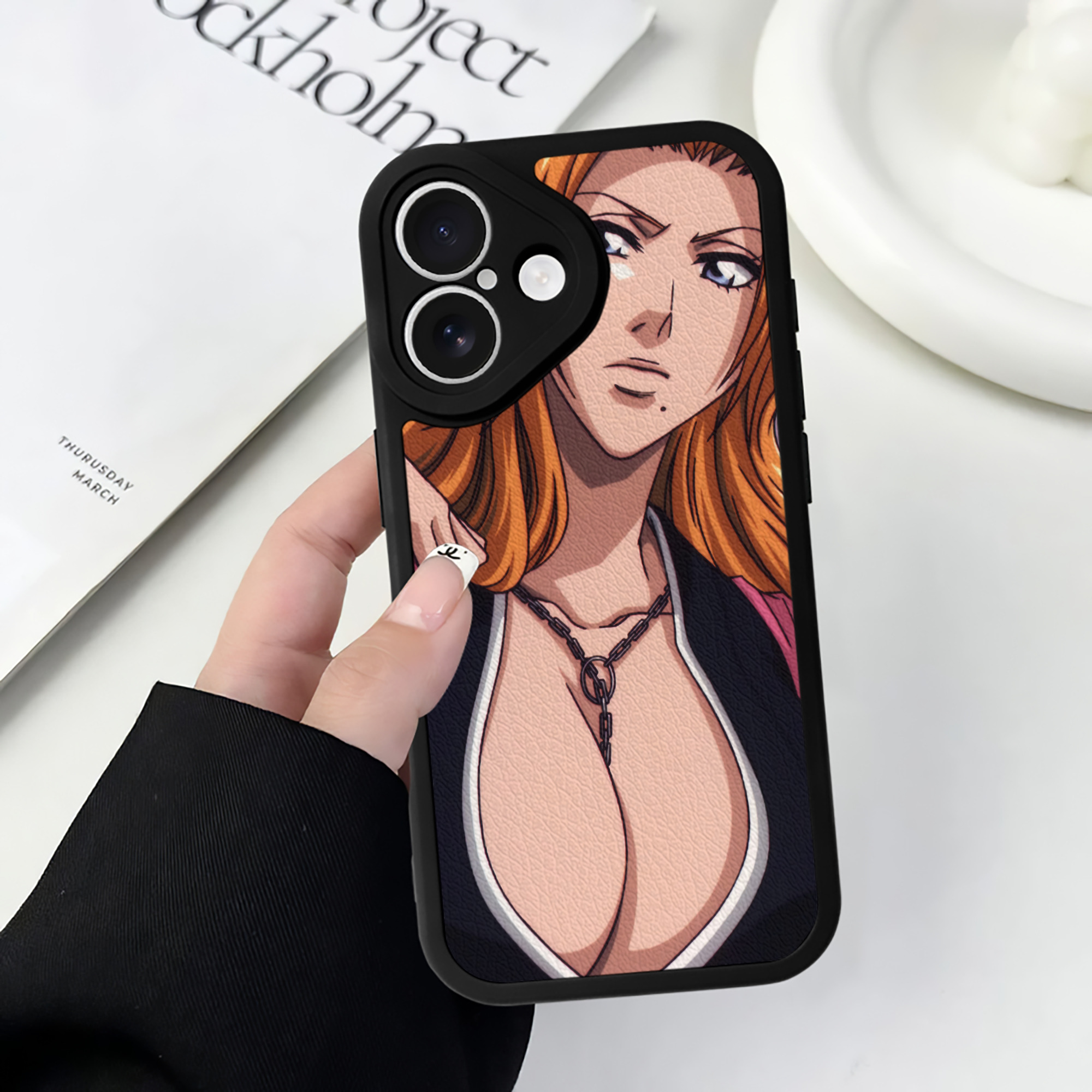 （画像用） ブリーチ BLEACH 【iPhone 16シリーズ対応】シリコンスマホケース（レザー調） 材質：シリコン